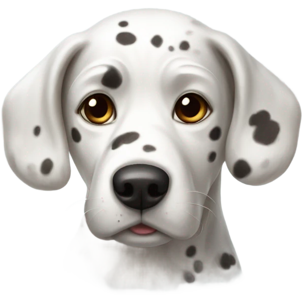 White dog with brindle spots emoji