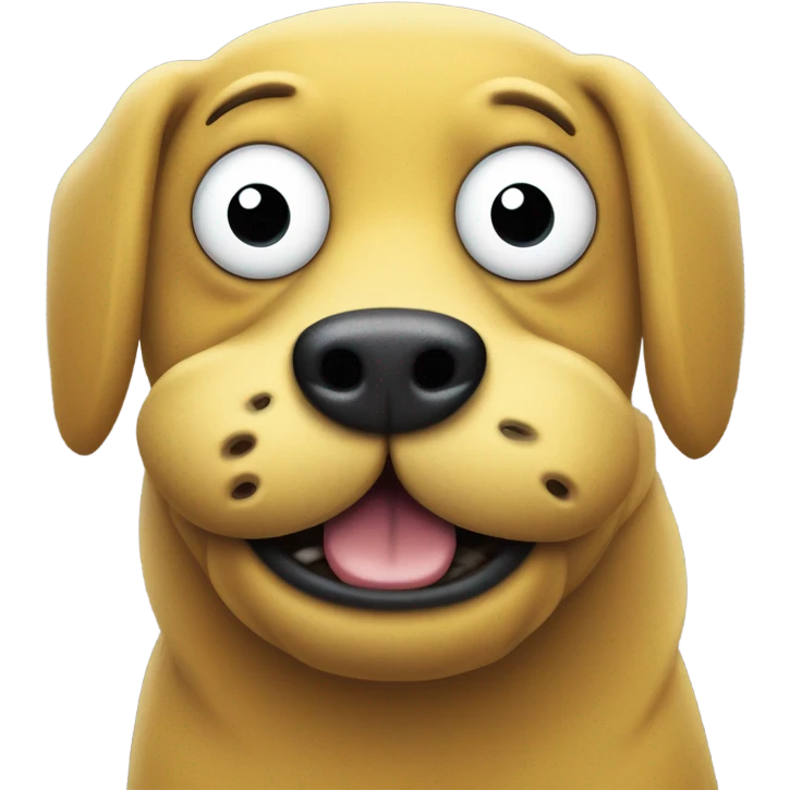 Jake the Dog from Adventure time being cheeky emoji