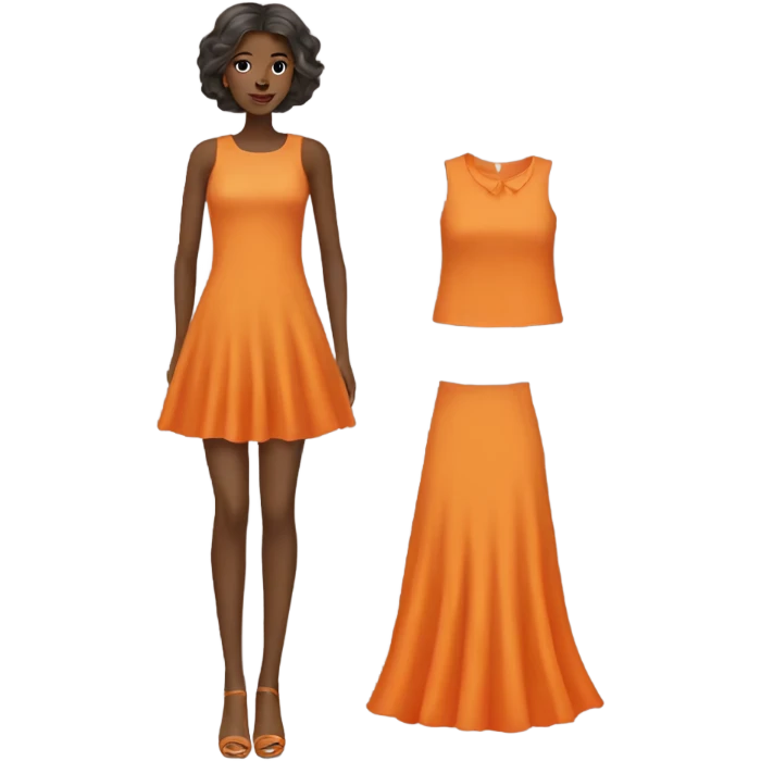 fashion orange dress emoji