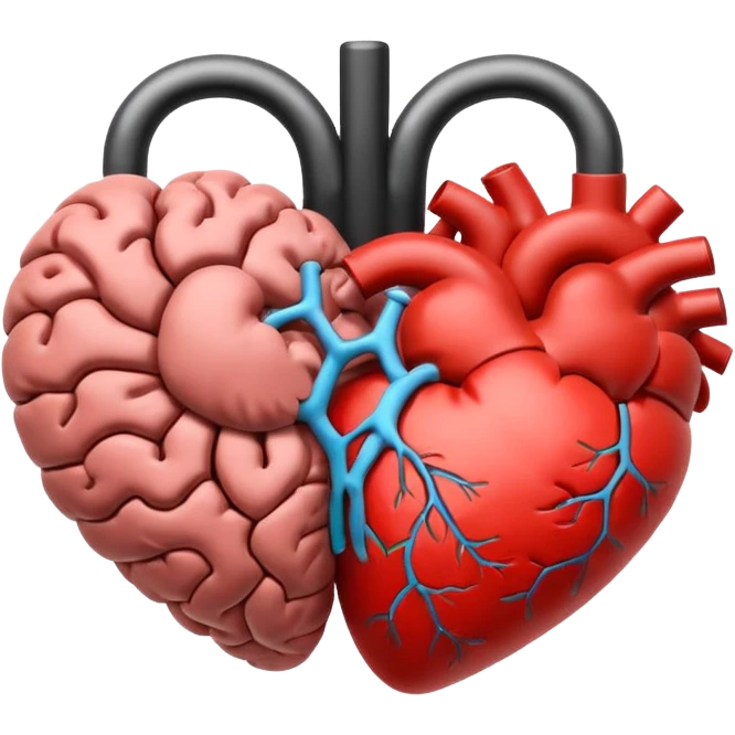 heart, brain and muscle icons together emoji