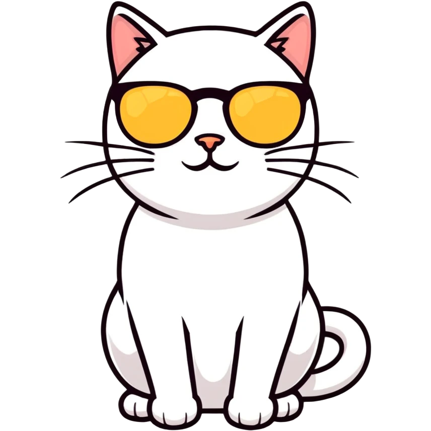 Cat with sunglasses emoji