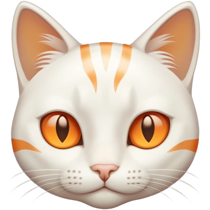 white cat with faint orange stripes emoji