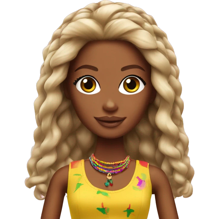 Barbie Rasta locks emoji