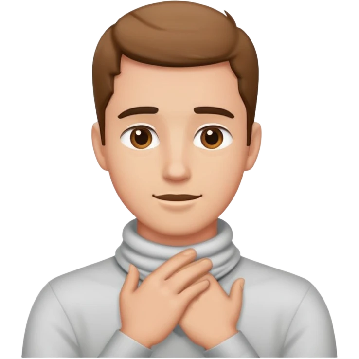 Guy  hands around neck  emoji