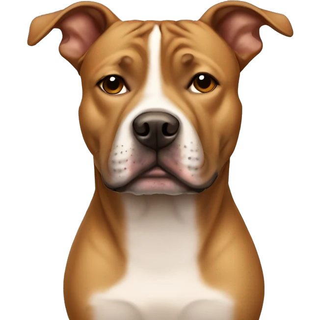 Light Brown staffy giving side eye  emoji