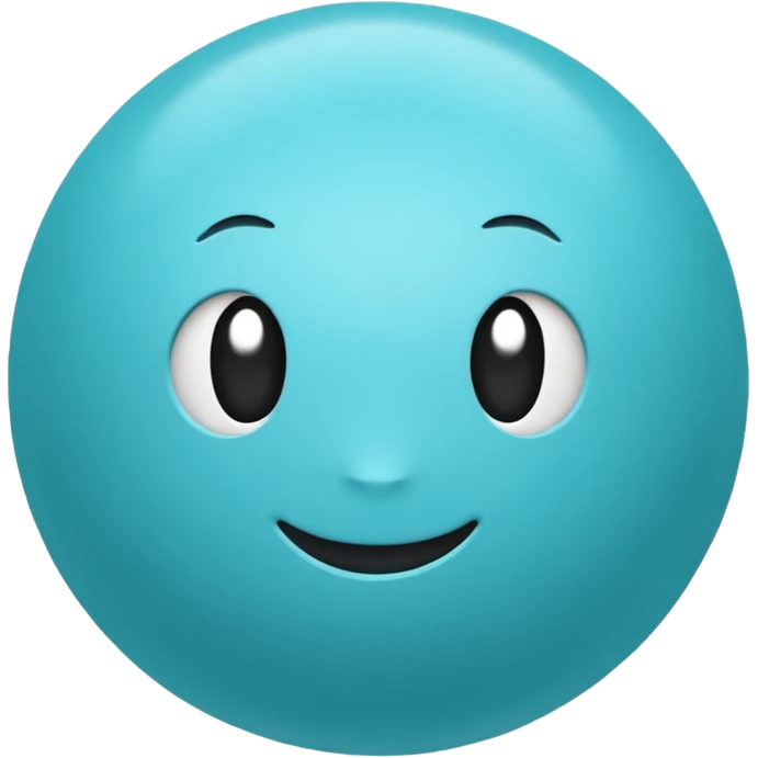 cyan ball plain emoji