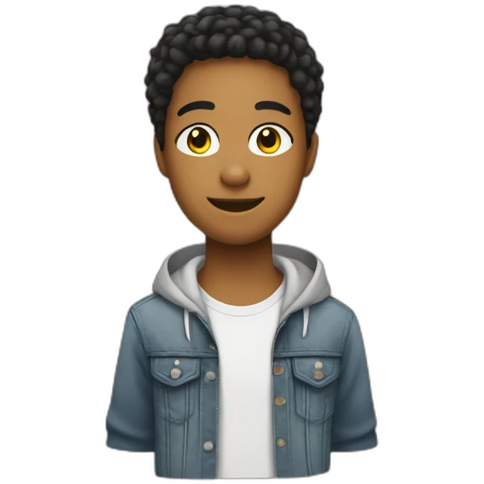 Un adolescente qui écoute de la musique emoji