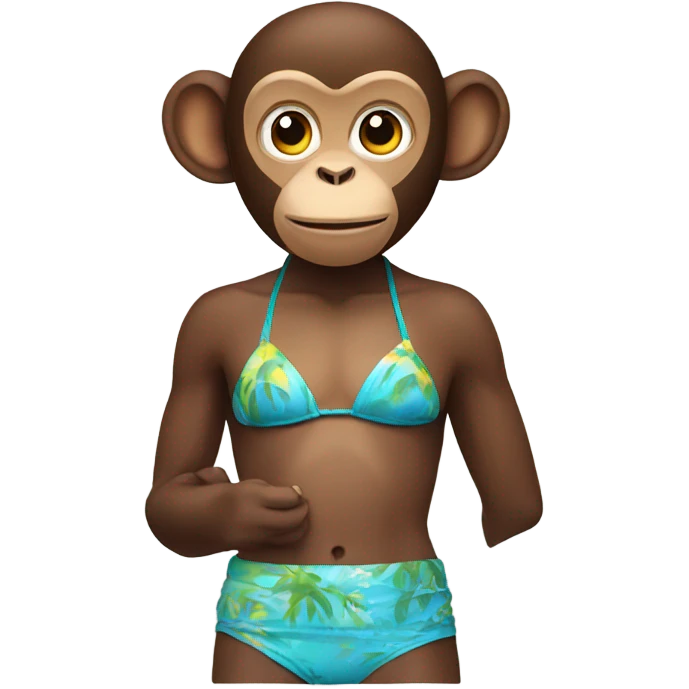 Monkey with a bikini emoji