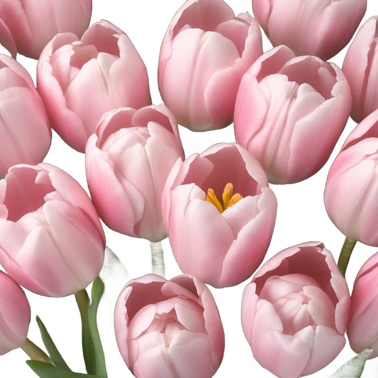 soft pink tulips emoji