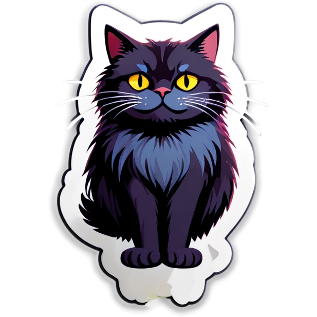 Chat avec une frange  emoji