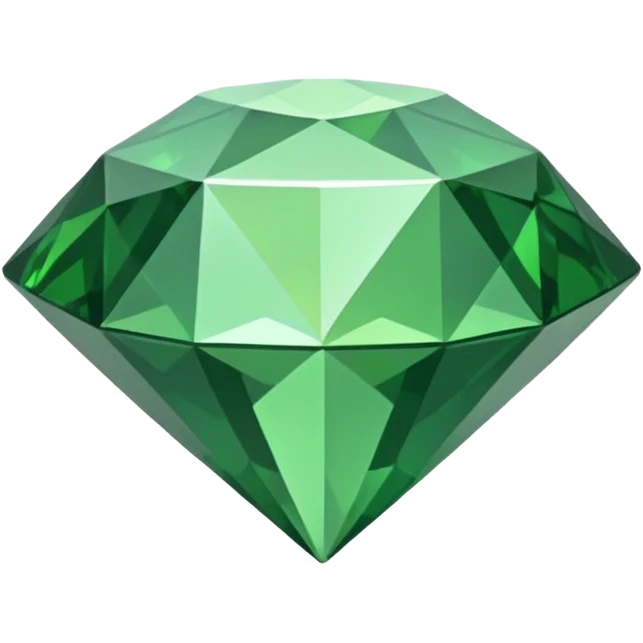 generate a green diamond geometrical form 2D emoji