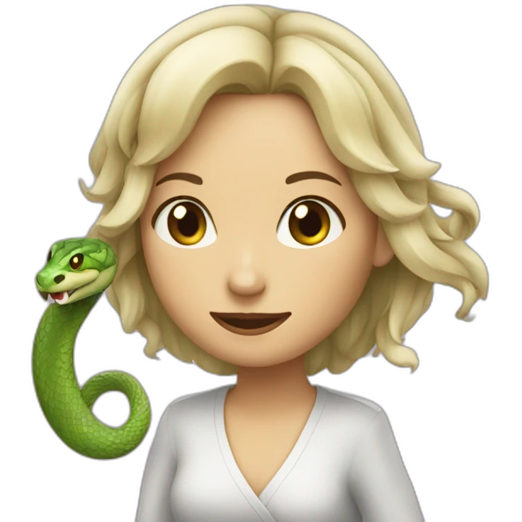 Femelle serpent blanc  emoji