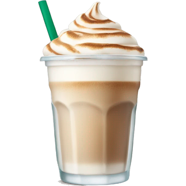 Glass of Ice latte from Starbucks  emoji