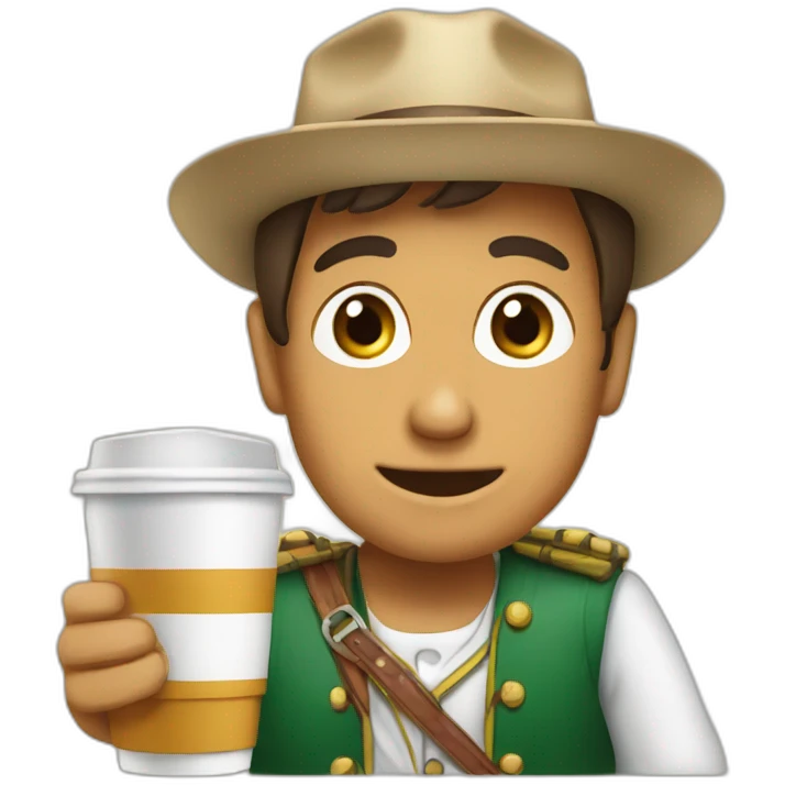 Peru tomando cafe con Bolivia emoji