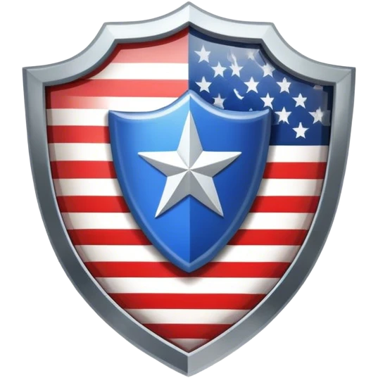 photorealistic us shield emoji