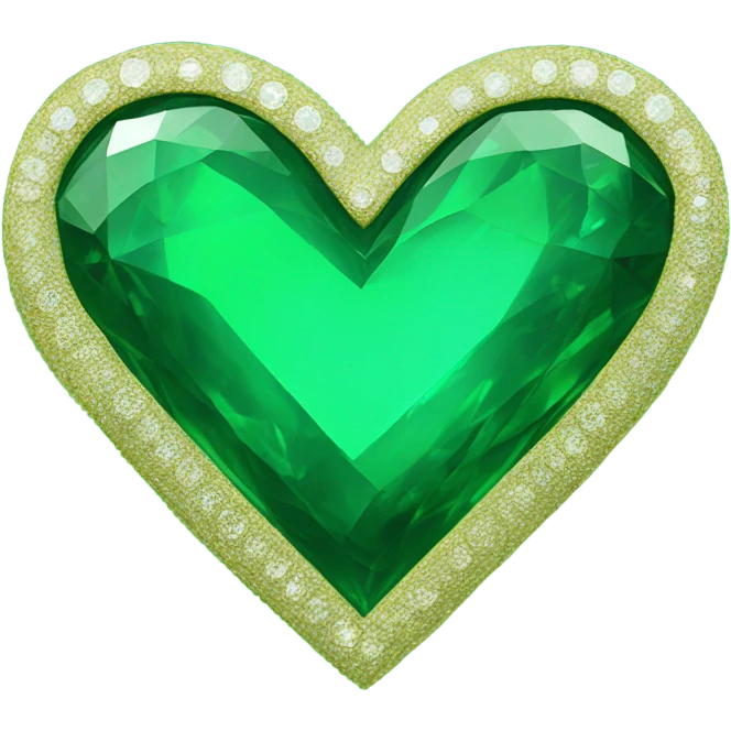 emerald green heart emoji