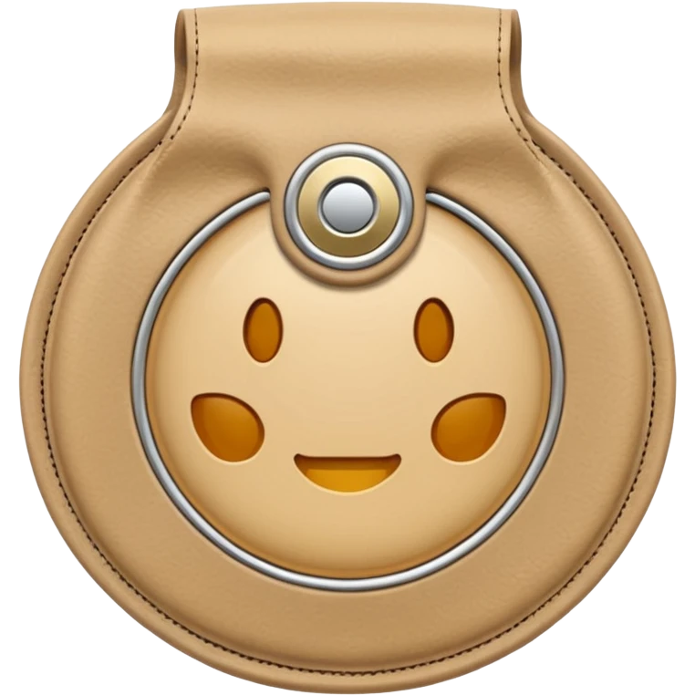 ostomy bag in beige with a circle in the middle. no liquids or smileys. just material emoji