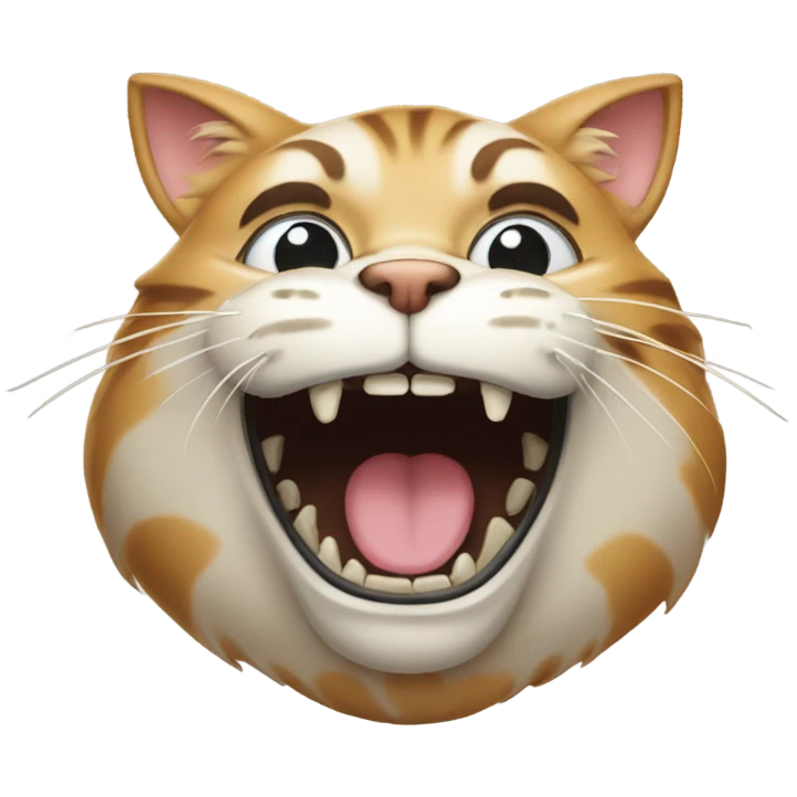 Large cat drooling emoji