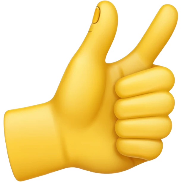 Thumbs up emoji but the thumb is tiny emoji