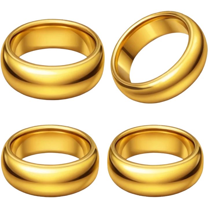 vier gleiche Eheringe emoji