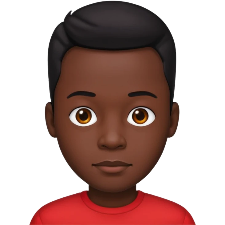 Bobby Brown, black hair, red outfit emoji