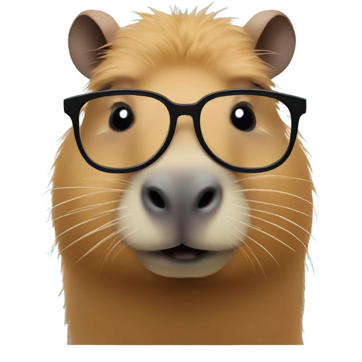 Capybara with glasses emoji