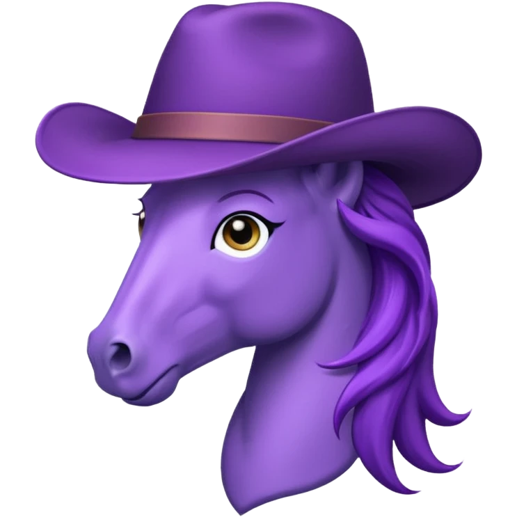 purple horse with hat emoji