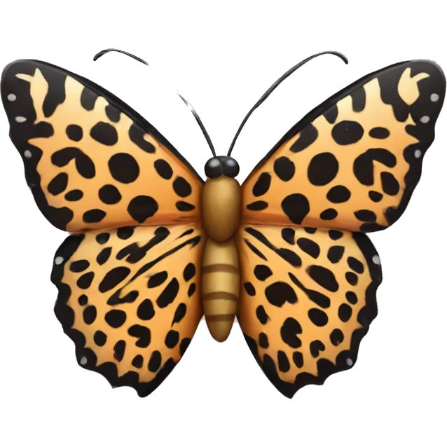 Butterfly with leopard spots emoji