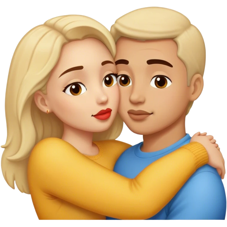 Kiss and hugging  emoji