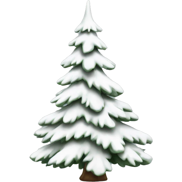  actual white fir christmas tree isolated.  emoji