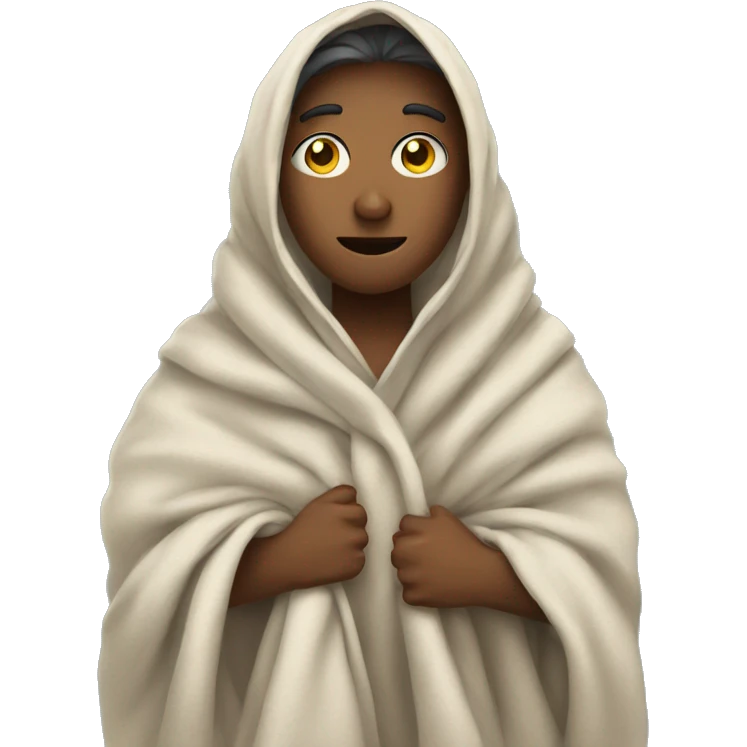 Person in a blanket  emoji