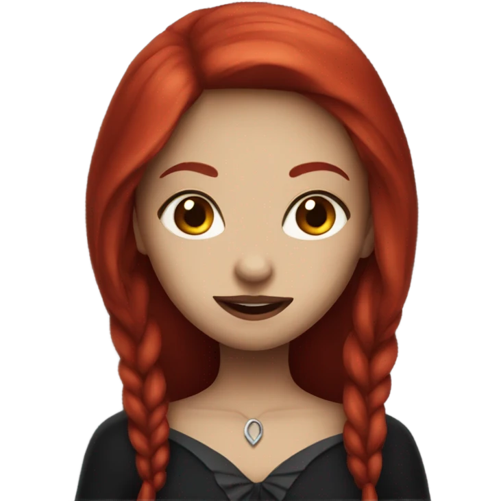 vampire girl with red hair emoji