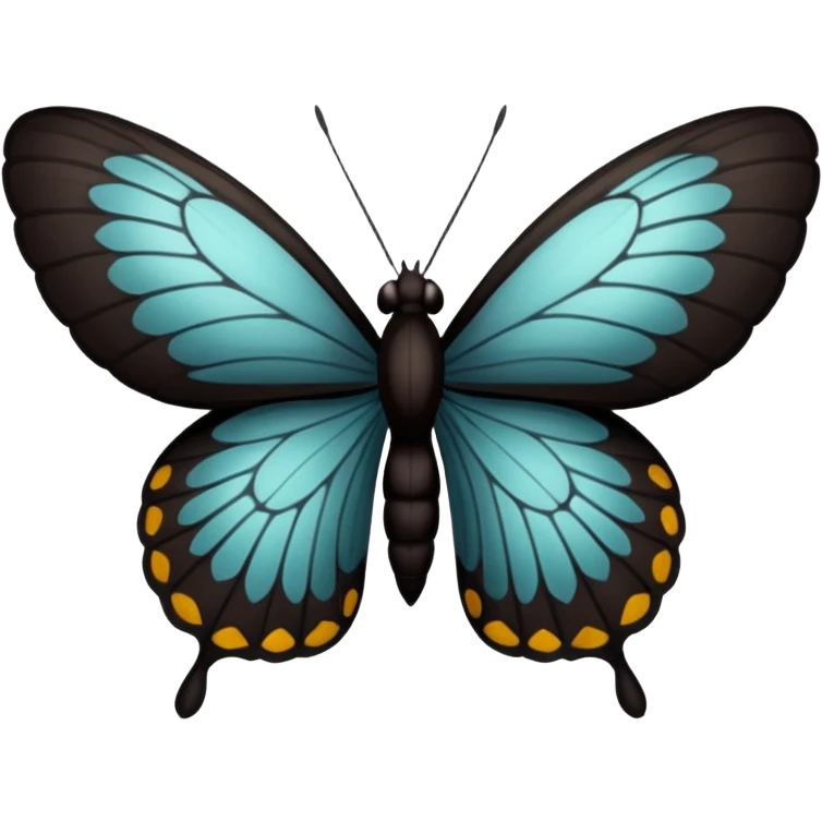 Mariposa negra oscura  emoji