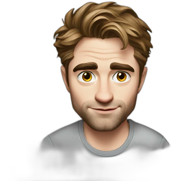 robert-pattinson cartoon wearing shirt emoji
