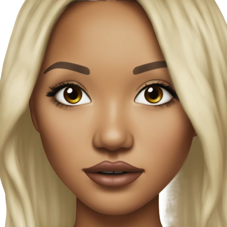 Hyper Realistic beautiful Karrueche Tran model photo  emoji