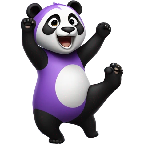 Purple Panda dancing  emoji