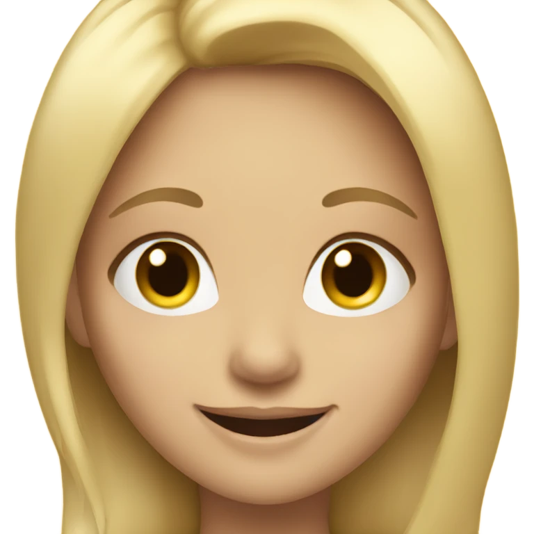 smiling girl with blonde hair emoji