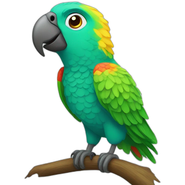 quiet parrot emoji