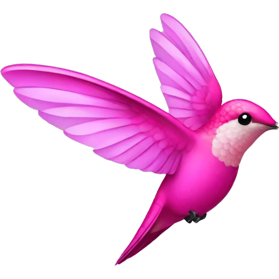 pink hummingbird emoji