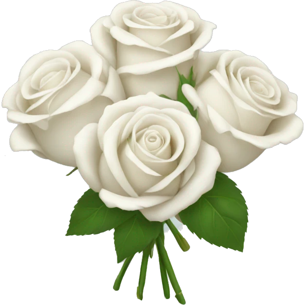 white rose bouquet emoji
