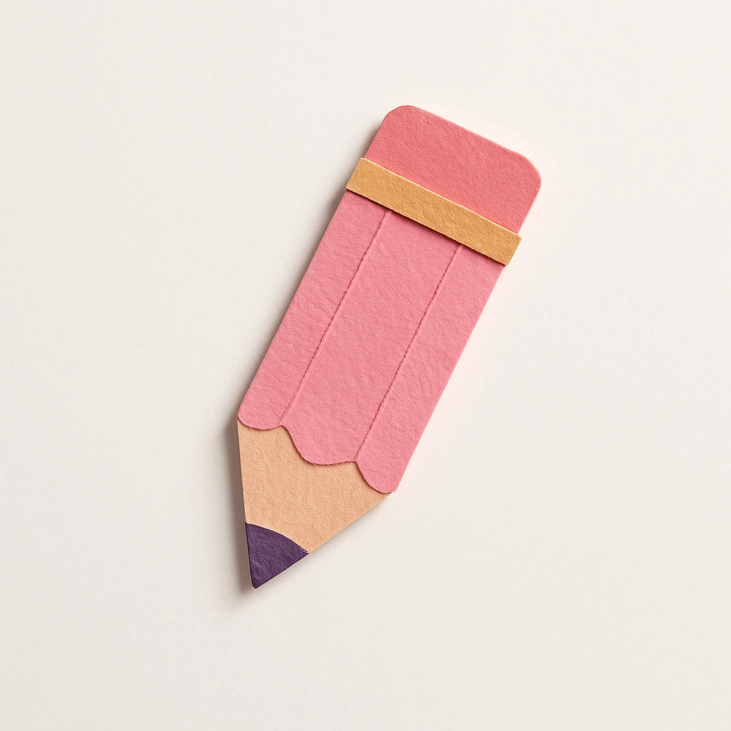 pink pencil emoji