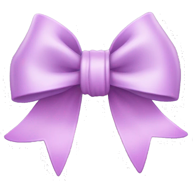 Light purple bow with a little pink in it  emoji
