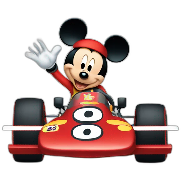 mickey mouse racing emoji