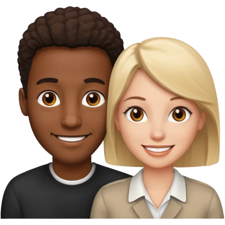 Black guy white girl emoji