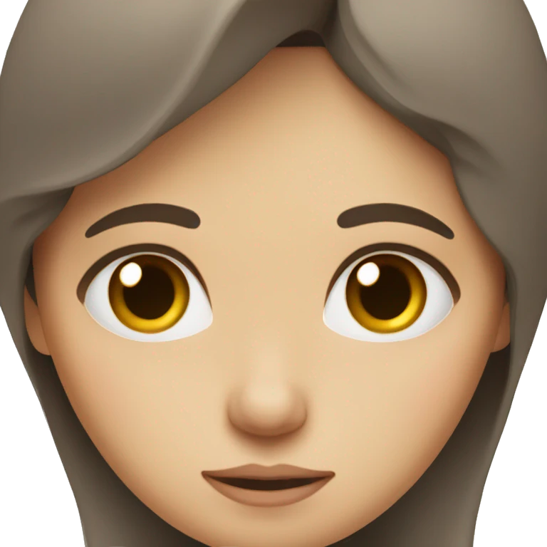 sleepy girl with brown hair and grey eyes  emoji