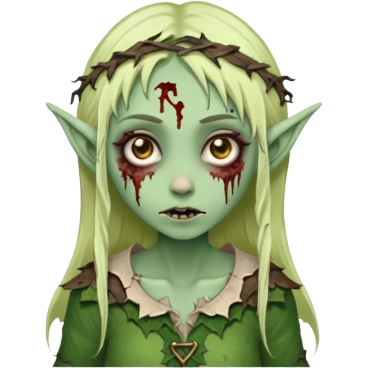 woman elves zombie  emoji
