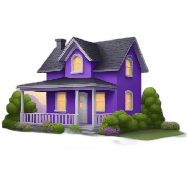 purple house emoji