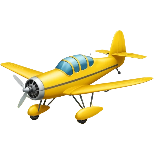 Draw a small yellow crop duster plane spraying fields below. emoji