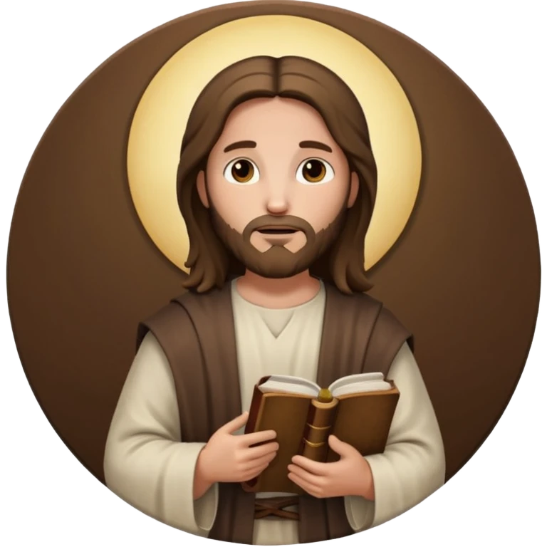 Jesus with bible circle avatar emoji