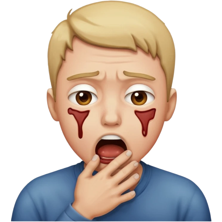 Choking yourself dramaticly emoji